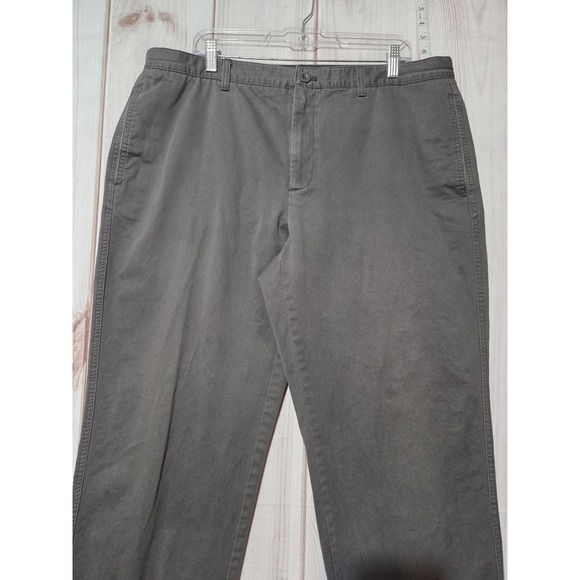 Calvin Klein Pants Mens‎ 38x30 Gray Chino Flat Front Straight Leg Cotton Casual - Picture 2 of 5